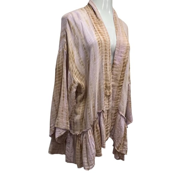 Free People Sasha Kimono Belted Gauzy Top, Lavender Tan, XS/S - Picture 12 of 13
